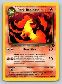 Dark Rapidash Team Rocket 44/82 UC NM Unlimited Pokemon - Image 1