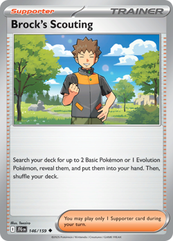 Brock's Scouting 146/159 Journey Together Uncommon NM 2025 Reverse Holo - Image 2