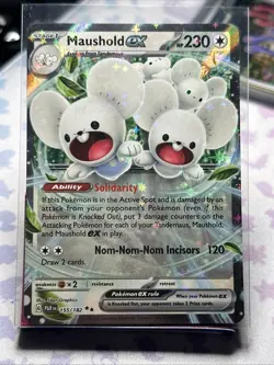 Pokemon TCG Maushold EX 155/182 S&V: Paradox Rift Double Rare - Image 1
