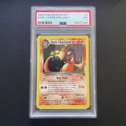 Pokemon TCG - Team Rocket - Unlimited Holo Rare Dark Charizard 4/82 - PSA 7 - Image 1