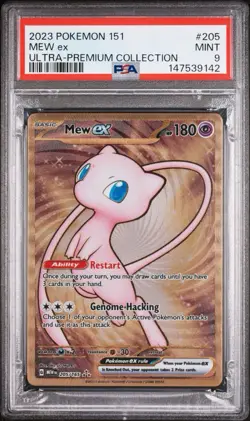Pokemon TCG PSA 9 MINT 2023 Metal 151 Ultra-Premium Collection MEW EX #205 - Image 1