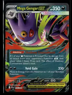 Mega Gengar ex 056/094 Double Rare Phantasmal Flames Pokemon NM/M - Image 1