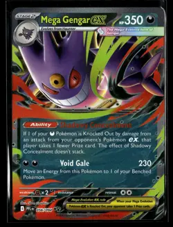 Mega Gengar ex 056/094 Double Rare Phantasmal Flames Pokemon NM/M - Image 1