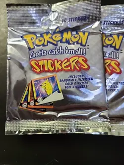 1999 Pokemon Artbox Stickers Series 1 Factory Sealed Booster Packs (4) - Image 3