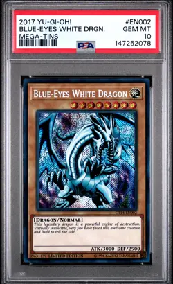 2078 Blue-Eyes White Dragon 2017 Yu-Gi-Oh! Mega Tin #CT14-EN002 PSA 10 - Image 1