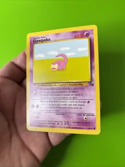 Slowpoke 55/62 Fossil SPANISH Pokemon Card LP+ - Image 4