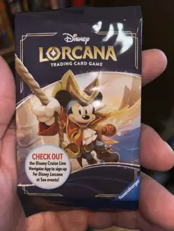 NEW! Disney Cruise Line Lorcana TCG Mickey Mouse Pirate Captain Foil Promo Card - Image 1
