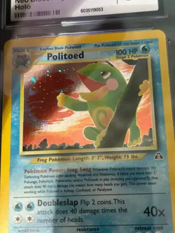 CGC Graded 8.5 2001 Pokemon NEO Discovery Politoed Holo 8/75 NM/MINT+ - Image 2