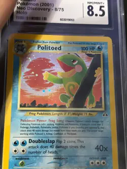 CGC Graded 8.5 2001 Pokemon NEO Discovery Politoed Holo 8/75 NM/MINT+ - Image 4