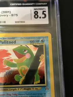CGC Graded 8.5 2001 Pokemon NEO Discovery Politoed Holo 8/75 NM/MINT+ - Image 5