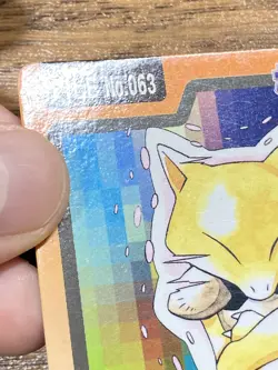 Pokemon Carddass Card Abra File No.63 Bandai Pocket Monsters 1997 Japan - Image 3