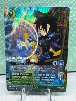Disney Lorcana Hiro Hamada Armor Designer Enchanted Card 214/204 possible 10 - Image 1