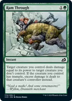 x4 Ram Through C MTG Ikoria: Lair of Behemoths M/NM, English - Image 1