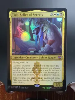 Tivit, Seller of Secrets Commander: Streets of New Capenna MTG Foil LP - Image 1