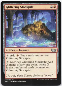 Glittering Stockpile U Streets of New Capenna 107 NM - Image 1