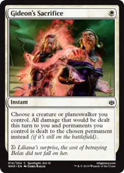 Gideon's Sacrifice War Of The Spark Lightly Played, English - Image 1