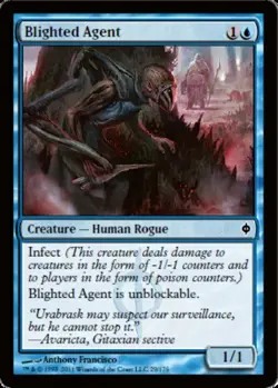 1x Blighted Agent Moderate Play MTG Magic - Kid Icarus - - Image 1