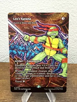 Leo's Katana (Borderless) 0018 PZA Teenage Mutant Ninja Turtles TMNT - MTG NM/M - Image 1