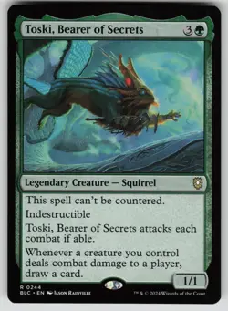 Toski, Bearer of Secrets Normal R Commander: Bloomburrow 244 NM - Image 1