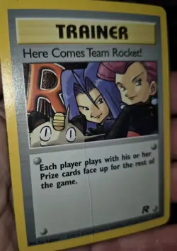 Pokemon card misprint/wrinkle HERE COMES TEAM ROCKET! RARE FREE SHIP!Holo Foil - Image 2