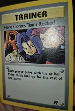 Pokemon card misprint/wrinkle HERE COMES TEAM ROCKET! RARE FREE SHIP!Holo Foil - Image 3