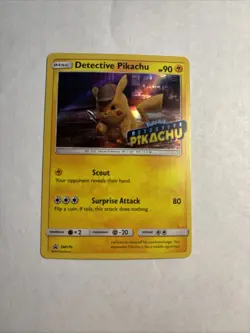 DETECTIVE PIKACHU 2019 Pokemon Detective Pikachu Black Star Promo #SM170 Holo NM - Image 1