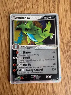 Pokemon Tyranitar ex 111/115 EX Unseen Forces Holo LP Vintage - Image 1
