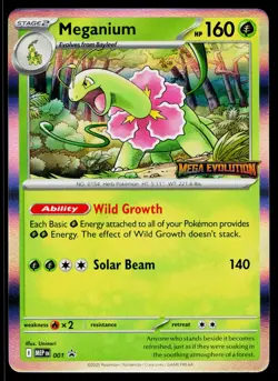 Meganium MEP 001 Promo ME: Mega Evolution Promo Pokemon Near Mint - Image 1