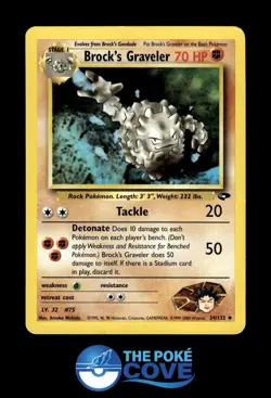 Brock's Graveler 34/132 | Gym Challenge Unlimited | Pokemon Uncommon | LP - Image 1