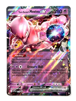 Team Rocket’s Mewtwo ex SVP 216 Destined Rivals Black Star Promo Pokemon TCG - Image 1