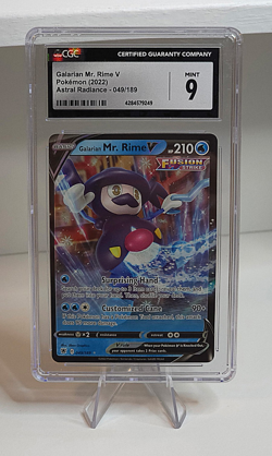Pokemon TCG Galarian Mr. Rime V 049/189 Astral Radiance Holo CGC 9 2022 - Image 1