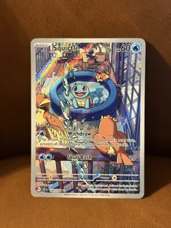 Pokemon TCG Squirtle 148/142 Stellar Crown Illustration Rare Holo EN - Image 1
