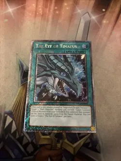 Yugioh! 1x The Eye of Timaeus RA04-EN192 Platinum Secret Rare 1st Ed NM - Image 1