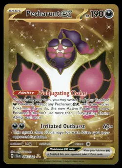 Pokemon Cards Pecharunt ex 095/064 Shrouded Fable Hyper Rare LP - Image 1