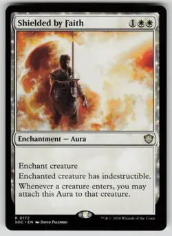 Shielded by Faith Rare Commander: Secrets of Strixhaven 172 MTG Near Mint 2026 - Image 1