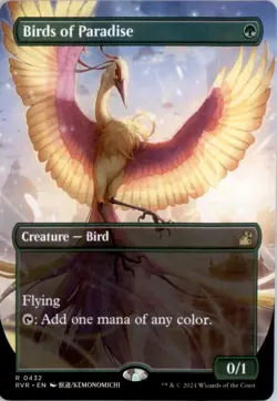 Birds of Paradise (Anime Borderless) Ravnica Remastered RVR Normal NM pack fresh - Image 1