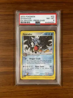 2003 Gyarados PRERELEASE EX Dragon PSA 8 - POP 63 - Pokemon TCG Graded Card NM - Image 1