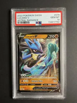 Lucario V 078 PSA 10 2022 Pokemon SWSH Astral Radiance - Image 1