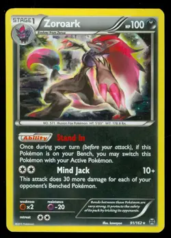 Pokemon ZOROARK 91/162 BREAKthrough KNOCK OUT COLLECTION COSMOS HOLO - MINT - Image 1