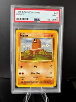 1999 Pokemon Game Diglett #47/102 PSA 9 - Image 1
