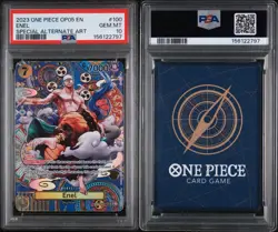 2023 PSA 10 ONE PIECE OP05-AWAKENING OF THE NEW ERA | SPECIAL ALT ART ENEL 100 - Image 3