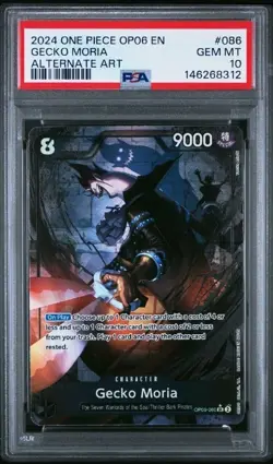 Gecko Moria OP06-086 Wings Of The Captain Alt Art One Piece PSA 10 Gem Mint - Image 1