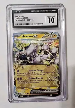 Pokemon: Mewtwo Ex Paradox Rift 058/182 CGC Gem Mint 10 - Image 1