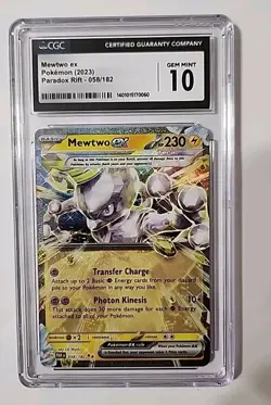 Pokemon: Mewtwo Ex Paradox Rift 058/182 CGC Gem Mint 10 - Image 2