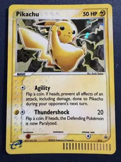 Pikachu 012 Pokemon 2003 EX Series Collector's Tin Nintendo Black Star Promo HP - Image 1