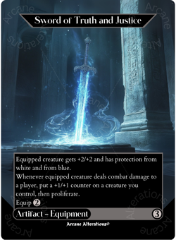 Sword of Truth and Justice - Full Art Altered Art Custom Proxy Cards - Image 1