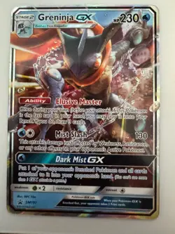 Pokemon TCG Greninja GX SM197 Sun & Moon Black Star Promo LP - Image 1