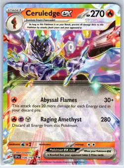 Ceruledge ex 036/191 Double Rare Surging Sparks Pokemon Holo Near Mint - Image 1