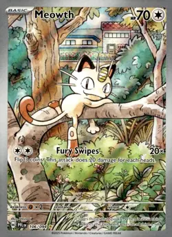 Meowth 106/094 Pokemon TCG Phantasmal Flames Illustration Rare 106/94 - Image 1