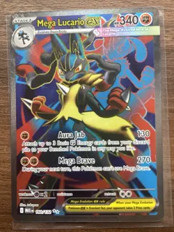 Pokemon TCG Holo Ultra Rare Full Art Mega Lucario EX 160/132 Near Mint - Image 1